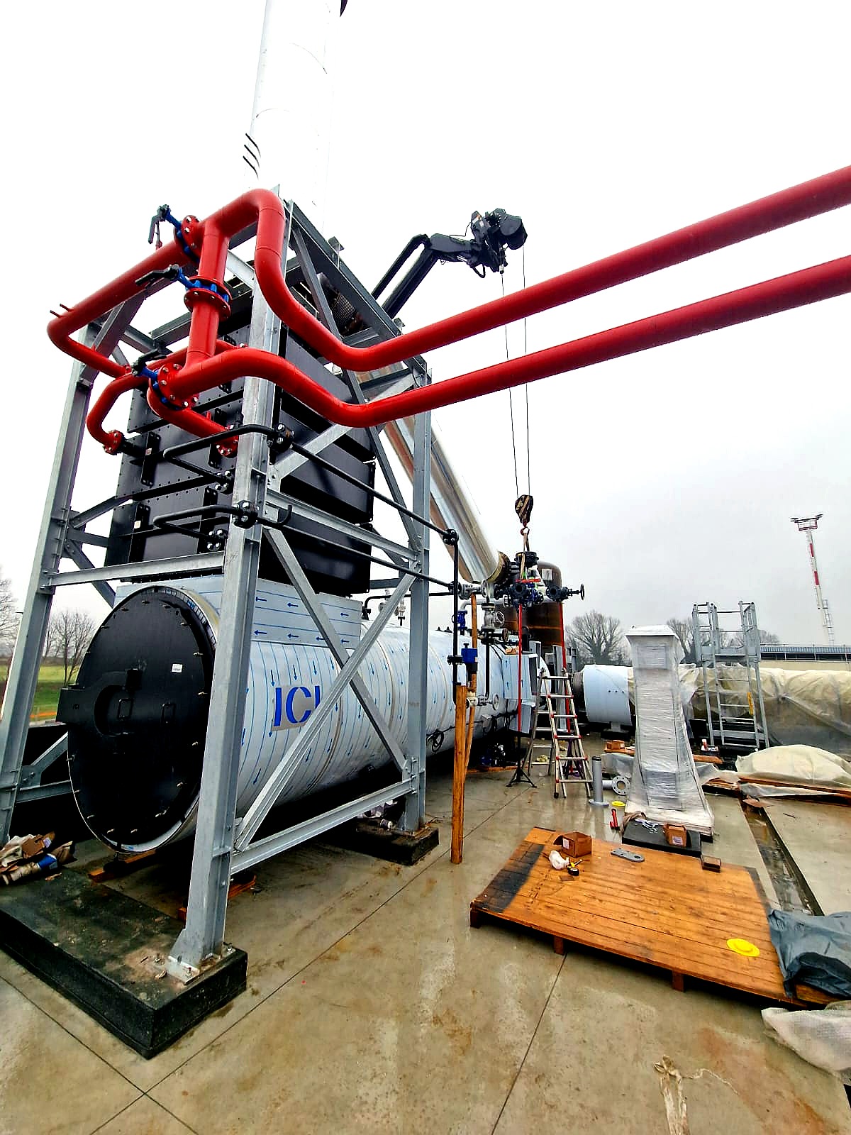 Installazione di grande vessel industriale